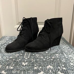 Black Lace Up Booties